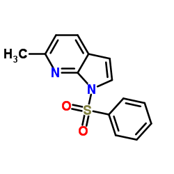 6-甲基-1-(苯基磺酰基)-1H-吡咯并[2,3-b]吡啶结构式