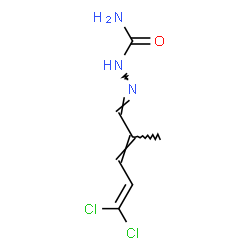 2,4-Pentadienal, 5,5-dichloro-2-methyl-, semicarbazone Structure
