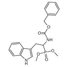 benzyl (1-(dimethoxyphosphoryl)-2-(1H-indol-3-yl)ethyl)carbamate Structure