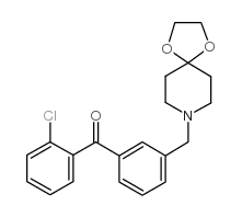 2-氯-3'-[8-(1,4-二恶-8-氮杂螺-[4.5]癸基)甲基]苯甲酮结构式