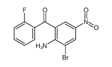 (2-amino-3-bromo-5-nitrophenyl)-(2-fluorophenyl)methanone结构式