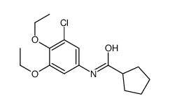 N-(3-chloro-4,5-diethoxyphenyl)cyclopentanecarboxamide结构式
