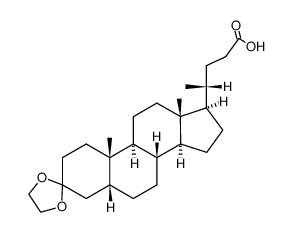 3,3-(Ethylendioxy)-5β-cholansaeure结构式