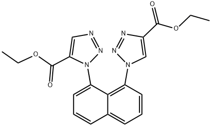 [1,1'-(Naphthalene-1,8-diyl)bis(1H-1,2,3-triazole)]-4,5'-dicarboxylic acid diethyl ester结构式