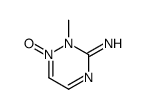 2-methyl-1-oxido-1,2,4-triazin-1-ium-3-imine结构式