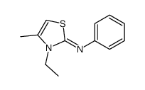 3-ethyl-4-methyl-N-phenyl-1,3-thiazol-2-imine结构式