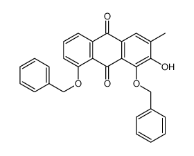 2-hydroxy-3-methyl-1,8-bis(phenylmethoxy)anthracene-9,10-dione结构式