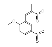 1-methoxy-4-nitro-2-(2-nitroprop-1-enyl)benzene结构式