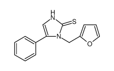 2H-Imidazole-2-thione, 1-(2-furanylmethyl)-1,3-dihydro-5-phenyl Structure