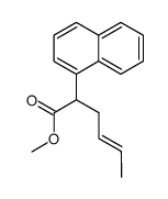 2-α-Naphthyl-hexen-(4)-saeure-(1)-methylester结构式