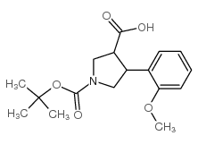 4-(2-methoxyphenyl)-1-[(2-methylpropan-2-yl)oxycarbonyl]pyrrolidine-3-carboxylic acid Structure