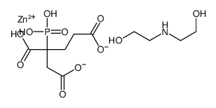 2-phosphonobutane-1,2,4-tricarboxylic acid, zinc salt, compound with 2,2'-iminobis[ethanol]结构式