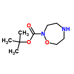 2-Methyl-2-propanyl 1,2,5-oxadiazepane-2-carboxylate结构式