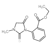 Ethyl 2-(3-methyl-5-oxo-2-thioxoimidazolidin-1-yl)benzoate结构式