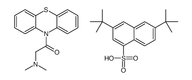 3,6-di(tert-butyl)naphthalene-1-sulphonic acid, compound with 10-[(dimethylamino)acetyl]-10H-phenothiazine (1:1) Structure