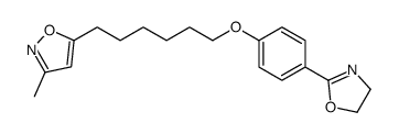 5-[6-[4-(4,5-dihydro-1,3-oxazol-2-yl)phenoxy]hexyl]-3-methyl-1,2-oxazole结构式