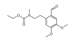 2-(N-carbethoxy-N-methyl-2-aminoethyl)-4,5-dimethoxybenzaldehyde结构式