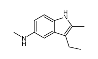 (3-ethyl-2-methyl-indol-5-yl)-methyl-amine结构式