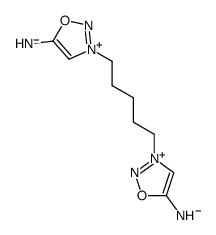 5,5'-diamino-3,3'-pentane-1,5-diyl-bis-[1,2,3]oxadiazolium dibetaine结构式