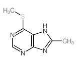 9H-Purine,8-methyl-6-(methylthio)-结构式