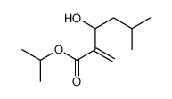 propan-2-yl 3-hydroxy-5-methyl-2-methylidenehexanoate结构式