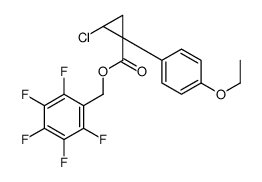 (2,3,4,5,6-pentafluorophenyl)methyl (1R,2S)-2-chloro-1-(4-ethoxyphenyl)cyclopropane-1-carboxylate结构式