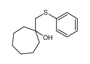 1-(phenylsulfanylmethyl)cycloheptan-1-ol Structure