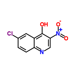 6-氯-3-硝基-4-羟基喹啉结构式