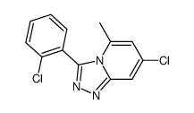 7-chloro-3-(2-chlorophenyl)-5-methyl-[1,2,4]triazolo[4,3-a]pyridine结构式