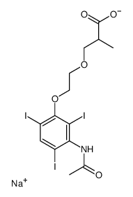 sodium,3-[2-(3-acetamido-2,4,6-triiodophenoxy)ethoxy]-2-methylpropanoate结构式