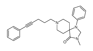 3-methyl-1-phenyl-8-(5-phenylpent-4-ynyl)-1,3,8-triazaspiro[4.5]decan-4-one Structure