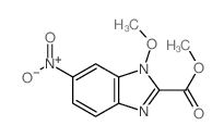 1H-Benzimidazole-2-carboxylicacid, 1-methoxy-6-nitro-, methyl ester结构式
