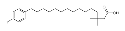 15-(4-iodophenyl)-3,3-dimethylpentadecanoic acid structure