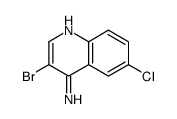 4-Amino-3-bromo-6-chloroquinoline结构式
