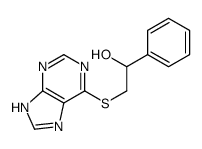 1-phenyl-2-(7H-purin-6-ylsulfanyl)ethanol结构式