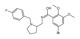 5-bromo-2,3-dimethoxy-N-((1-(4-fluorobenzyl)-2-pyrrolidinyl)methyl)benzamide structure