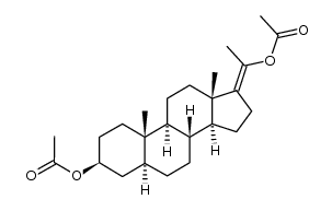 5β-pregnene-(17(20)c)-diyl-(3β.20)-diacetate结构式