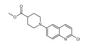 methyl 1-(2-chloroquinolin-6-yl)piperidine-4-carboxylate Structure