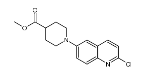 methyl 1-(2-chloroquinolin-6-yl)piperidine-4-carboxylate结构式