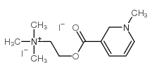 trimethyl-[2-(1-methylpyridine-5-carbonyl)oxyethyl]azanium diiodide Structure