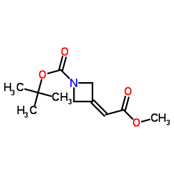 tert-butyl 3-(2-methoxy-2-oxoethylidene)azetidine-1-carboxylate Structure