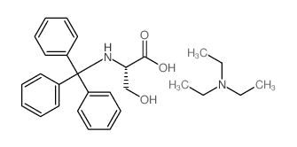 Triethylamine (S)-3-hydroxy-2-(tritylamino)propanoate结构式