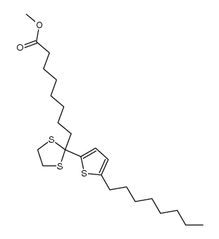 methyl 8-(2-(5-octylthiophen-2-yl)-1,3-dithiolan-2-yl)octanoate Structure