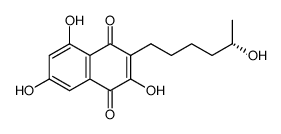 (S)-2,5,7-trihydroxy-3-(5'-hydroxyhexyl)-1,4-naphthoquinone Structure