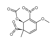 (Z)-3-methoxy-6-methyl-2,6-dinitrocyclohexa-2,4-dienyl acetate结构式