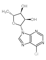 6-chloro-9-(5-deoxy-d-ribofuranosyl)purine structure