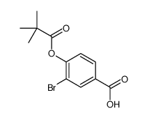 3-bromo-4-(2,2-dimethylpropanoyloxy)benzoic acid Structure