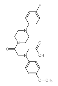 [{2-[4-(4-Fluorophenyl)piperazin-1-yl]-2-oxoethyl}(4-methoxyphenyl)amino]acetic acid Structure