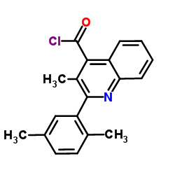 2-(2,5-Dimethylphenyl)-3-methyl-4-quinolinecarbonyl chloride结构式