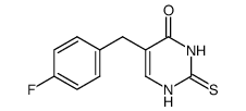 5-(4-fluorobenzyl)-2-thioxo-2,3-dihydropyrimidin-4(1H)-one结构式